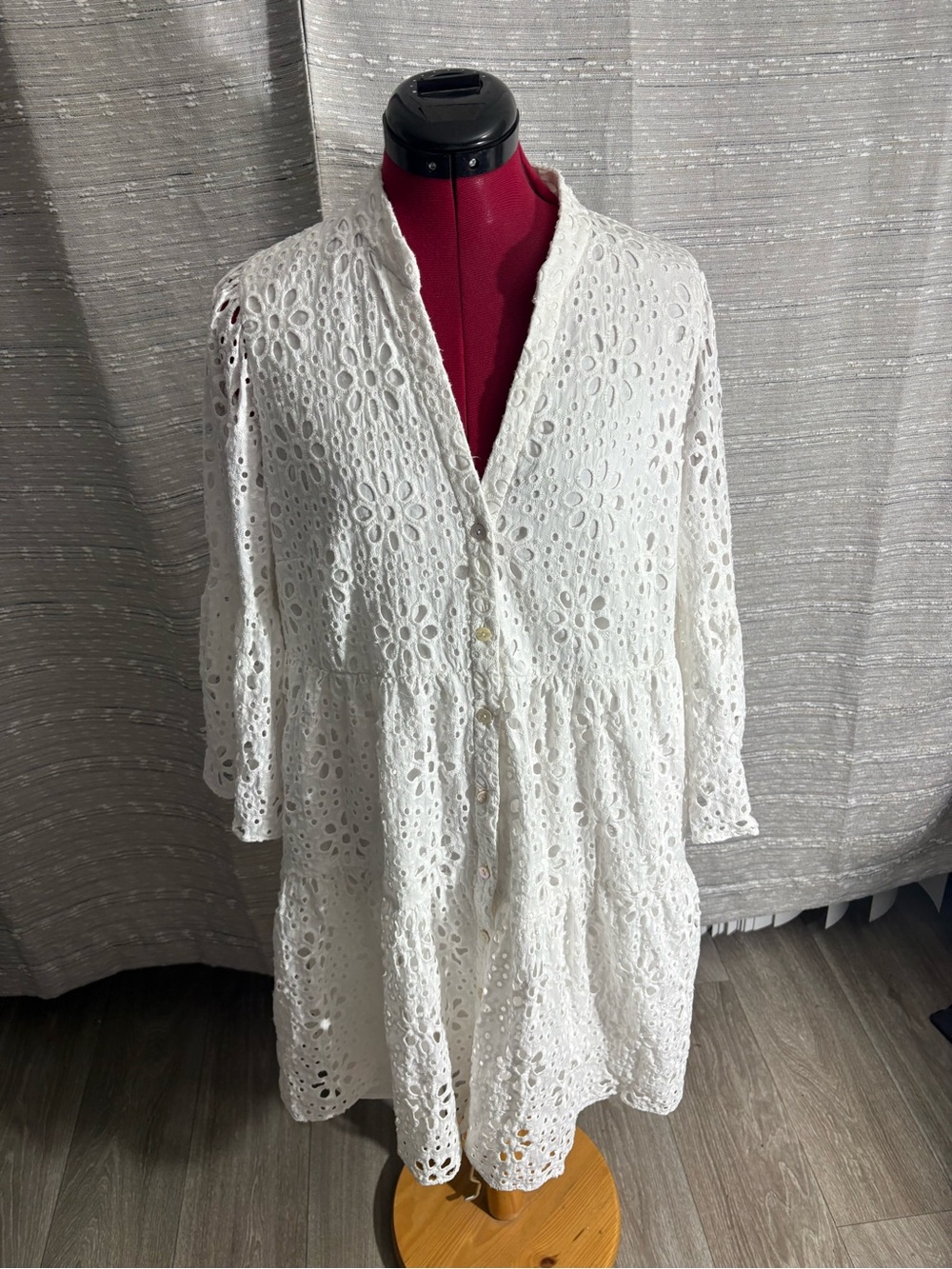 Lilly Pulitzer White Eyelet Tiered Mini Dress